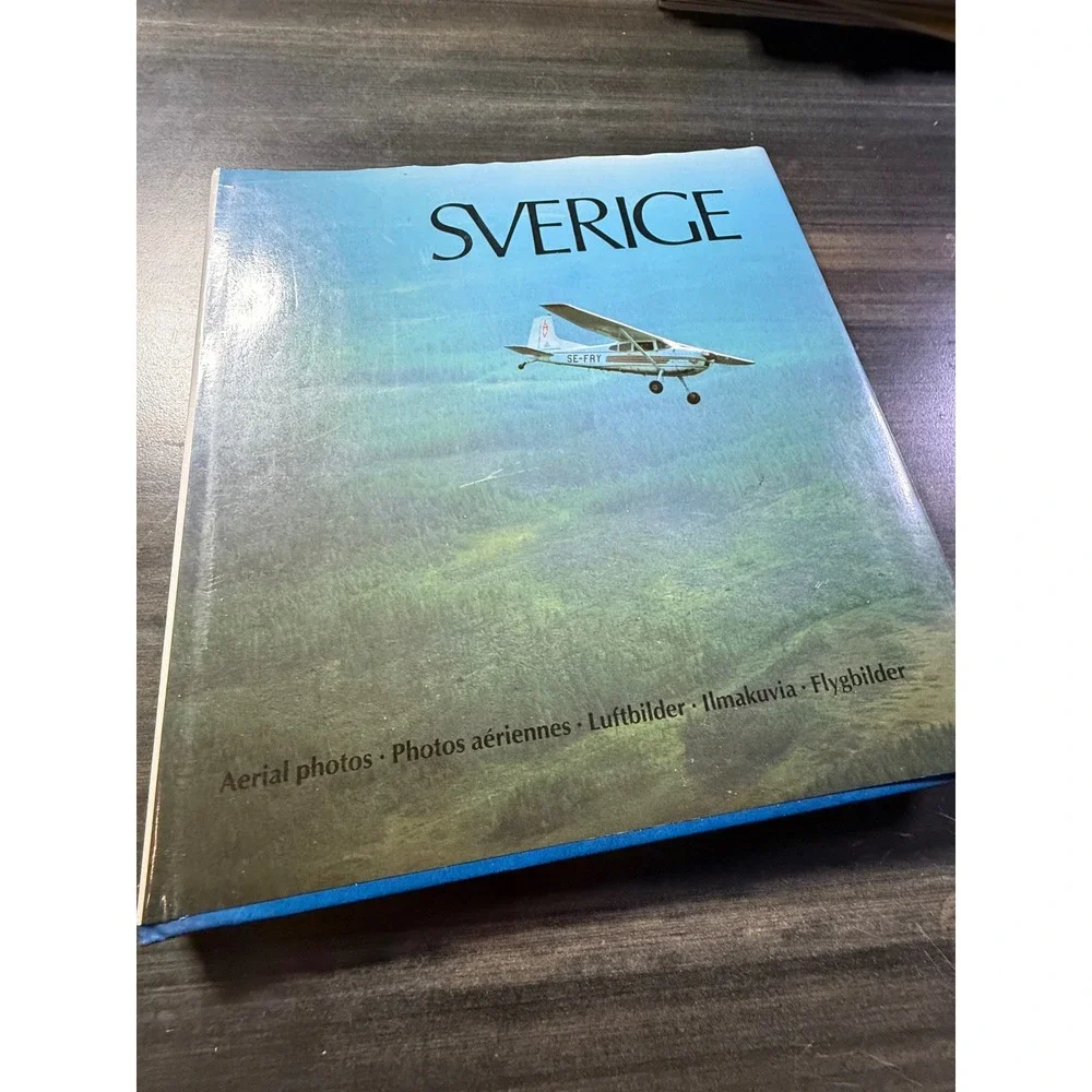 Sverige Sweden Aerial Photos Coffee Table Book Vintage Hardcover Photography